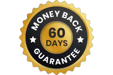 Purisaki 60-day satisfaction guarantee badge highlighting trust and reliability